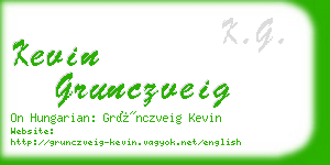 kevin grunczveig business card